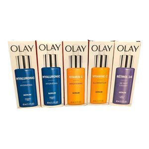OLAY Hyaluronic, Vitamin C, Retinol 24 Serums 1.3 FL OZ/ 40mL LOT OF 5 Total New